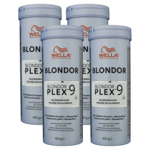 Wella Blondor BlondorPlex 4 x 400 g Blondierpulver Powder Lightener Anti Gelbstich