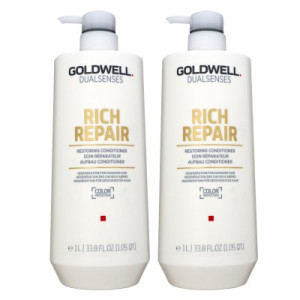 Goldwell Rich Repair 2 x 1000 ml Conditioner für strapaziertes Haar