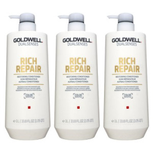 Goldwell Rich Repair 3 x 1000 ml Conditioner für strapaziertes Haar