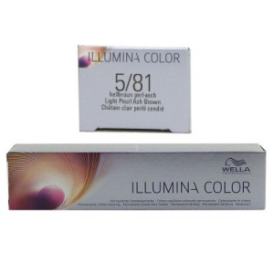 Wella Illumina 60 ml 5/81 hellbraun perl asch permanente Cremehaarfarbe