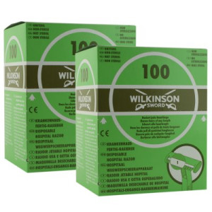 200 Wilkinson Sword Einwegrasierer 2 x 100 Stück präoperative Anwendungen Krankenhaus Einmalrasierer
