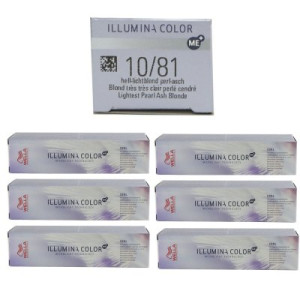 Wella Illumina 6 x 60 ml 10/81 hell lichtblond perl asch