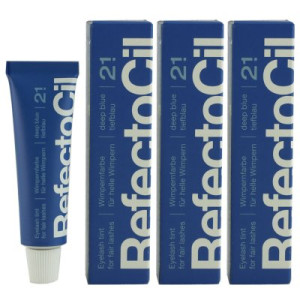 RefectoCil 2.1 Deep Blue tiefblau 3 x 15 ml Augenbrauenfarbe & Wimpernfarbe