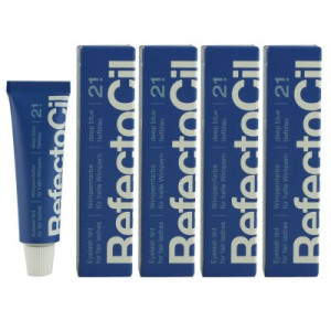 RefectoCil 2.1 Deep Blue tiefblau 4 x 15 ml Augenbrauenfarbe & Wimpernfarbe