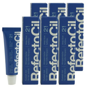 RefectoCil 2.1 Deep Blue tiefblau 6 x 15 ml Augenbrauenfarbe & Wimpernfarbe