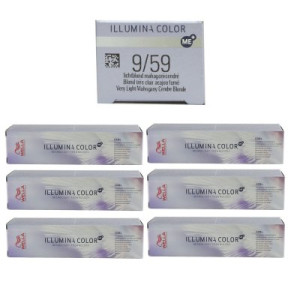Wella Illumina 6 x 60 ml 9/59 lichtblond mahagoni cendre