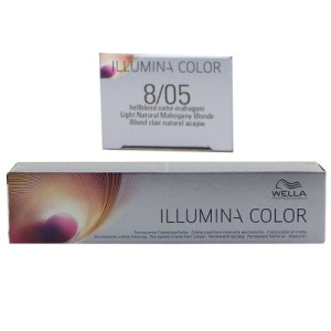 Wella Illumina 60 ml 8/05 hellblond natur mahagoni permanente Cremehaarfarbe