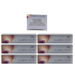 Wella Illumina 6 x 60 ml 10/05 hell lichtblond natur mahagoni