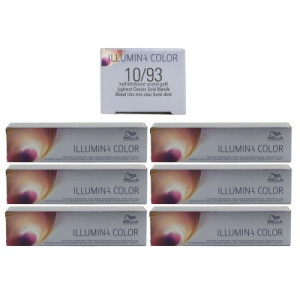 Wella Illumina 6 x 60 ml 10/93 hell lichtblond cendre gold