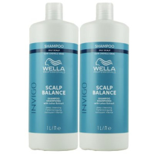Wella Invigo Scalp Balance Deep Cleansing Shampoo 2 x 1000 ml für fettige Kopfhaut