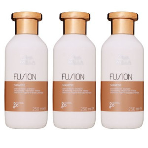 Wella Fusion Intense Repair 3 x 250 ml Shampoo für strapaziertes Haar
