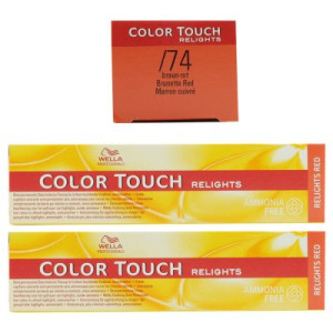 Wella Color Touch Relights Red 2 x 60 ml /74 braun rot Intensivtönung