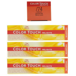 Wella Color Touch Relights Red 3 x 60 ml /74 braun rot Intensivtönung
