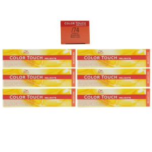 Wella Color Touch Relights Red 6 x 60 ml /74 braun rot Intensivtönung