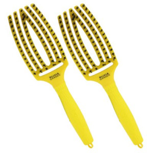 Olivia Garden 2 x Fingerbrush Finger Brush Combo 90 Party Fizzy Haarbürste Sweet Lemonade gelb