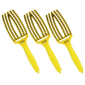 Olivia Garden 3 x Fingerbrush Finger Brush Combo 90 Party Fizzy Haarbürste Sweet Lemonade gelb