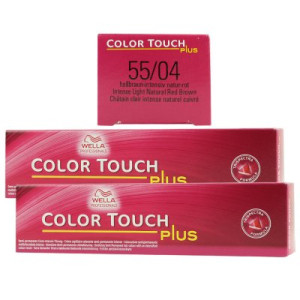Wella Color Touch Plus 2 x 60 ml 55/04 hellbraun intensiv natur rot Intensivtönung