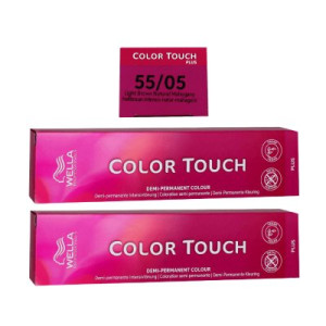 Wella Color Touch Plus 2 x 60 ml 55/05 hellbraun intensiv natur mahagoni Intensivtönung