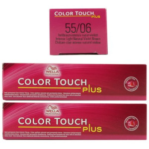 Wella Color Touch Plus 2 x 60 ml 55/06 hellbraun intensiv natur violett Intensivtönung