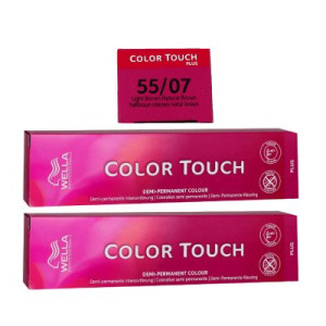 Wella Color Touch Plus 2 x 60 ml 55/07 hellbraun intensiv natur braun Intensivtönung