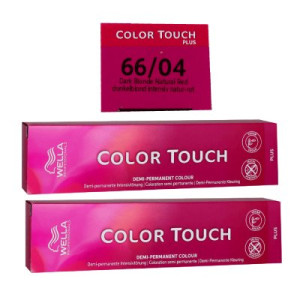 Wella Color Touch Plus 2 x 60 ml 66/04 dunkelblond intensiv natur rot Intensivtönung