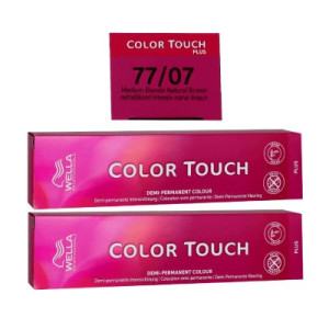 Wella Color Touch Plus 2 x 60 ml 77/07 mittelblond intensiv natur braun Intensivtönung