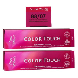 Wella Color Touch Plus 2 x 60 ml 88/07 hellblond intensiv natur braun Intensivtönung