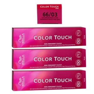Wella Color Touch Plus 3 x 60 ml 66/03 dunkelblond intensiv natur gold Intensivtönung