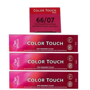 Wella Color Touch Plus 3 x 60 ml 66/07 dunkelblond intensiv natur braun Intensivtönung