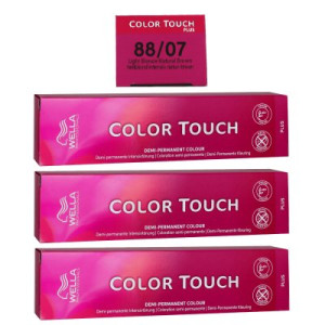 Wella Color Touch Plus 3 x 60 ml 88/07 hellblond intensiv natur braun Intensivtönung
