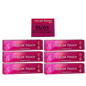 Wella Color Touch Plus 6 x 60 ml 55/05 hellbraun intensiv natur mahagoni Intensivtönung