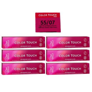 Wella Color Touch Plus 6 x 60 ml 55/07 hellbraun intensiv natur braun Intensivtönung