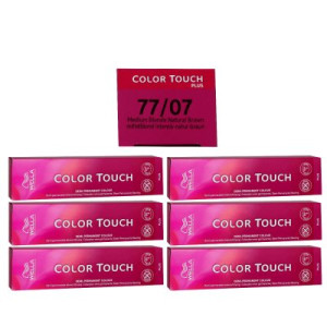 Wella Color Touch Plus 6 x 60 ml 77/07 mittelblond intensiv natur braun Intensivtönung