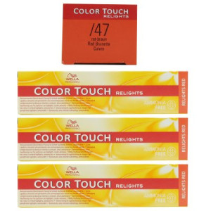 Wella Color Touch Relights Red 3 x 60 ml /47 rot braun Intensivtönung