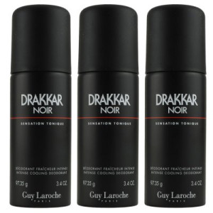 Guy Laroche Drakkar Noir 3 x 150 ml Deospray Deodorant Spray