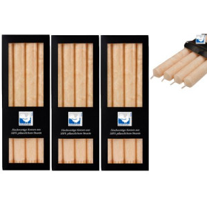 3 x 4 Stearin Stabkerzen Creme 250 x 22 mm Kerzenfarm Kerzen