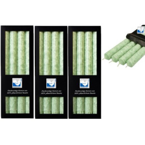 3 x 4 Stearin Stabkerzen Mint 250 x 22 mm Kerzenfarm Kerzen