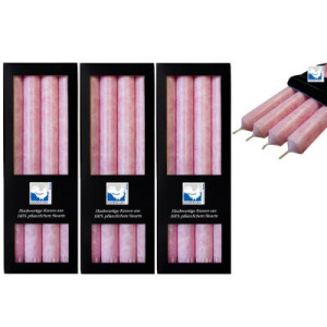 3 x 4 Stearin Stabkerzen Pastellaltrosa 250 x 22 mm Kerzenfarm Kerzen