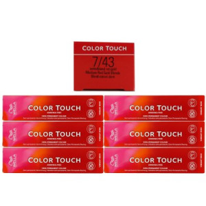 Wella Color Touch Vibrant Reds 6 x 60 ml 7/43 mittelblond rot gold