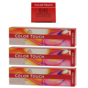 Wella Color Touch Vibrants Red 3 x 60 ml 6/45 dunkelblond rot mahagoni