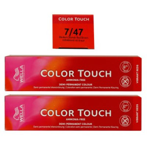 Wella Color Touch Vibrants Reds 2 x 60 ml 7/47 mittelblond rot braun