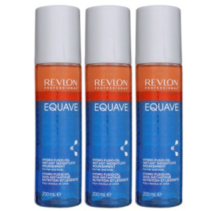 Revlon Equave Hydro Fusio Oil 3 x 200 ml Conditioner Leave In für Körper und Haar