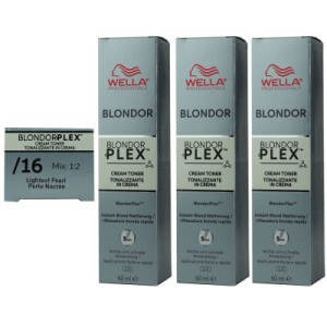 Wella Plex Cream Toners 3 x 60 ml /16 Lightest Pearl