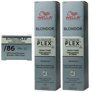 Wella Plex Cream Toners 2 x 60 ml /86 Ultra Cool Booster
