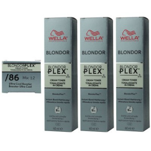 Wella Plex Cream Toners 3 x 60 ml /86 Ultra Cool Booster