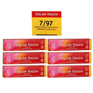 Wella Color Touch Rich Naturals 6 x 60 ml 7/97 mittelblond cendré-braun