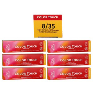 Wella Color Touch Rich Naturals 6 x 60 ml 8/35 helllblond gold-mahagoni