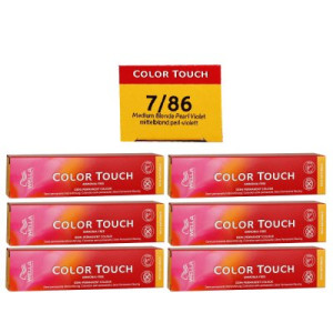Wella Color Touch Rich Naturals 6 x 60 ml 7/86 mittelblond perl-violett