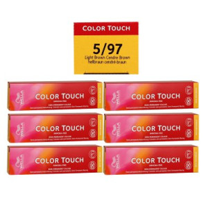 Wella Color Touch Rich Naturals 6 x 60 ml 5/97 hellbraun cendré-braun