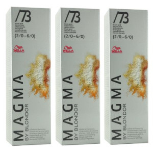 Wella Magma 3 x 120 g /73 braun-gold aufhellende Strähnen-Haarfarbe